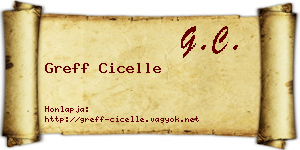 Greff Cicelle névjegykártya